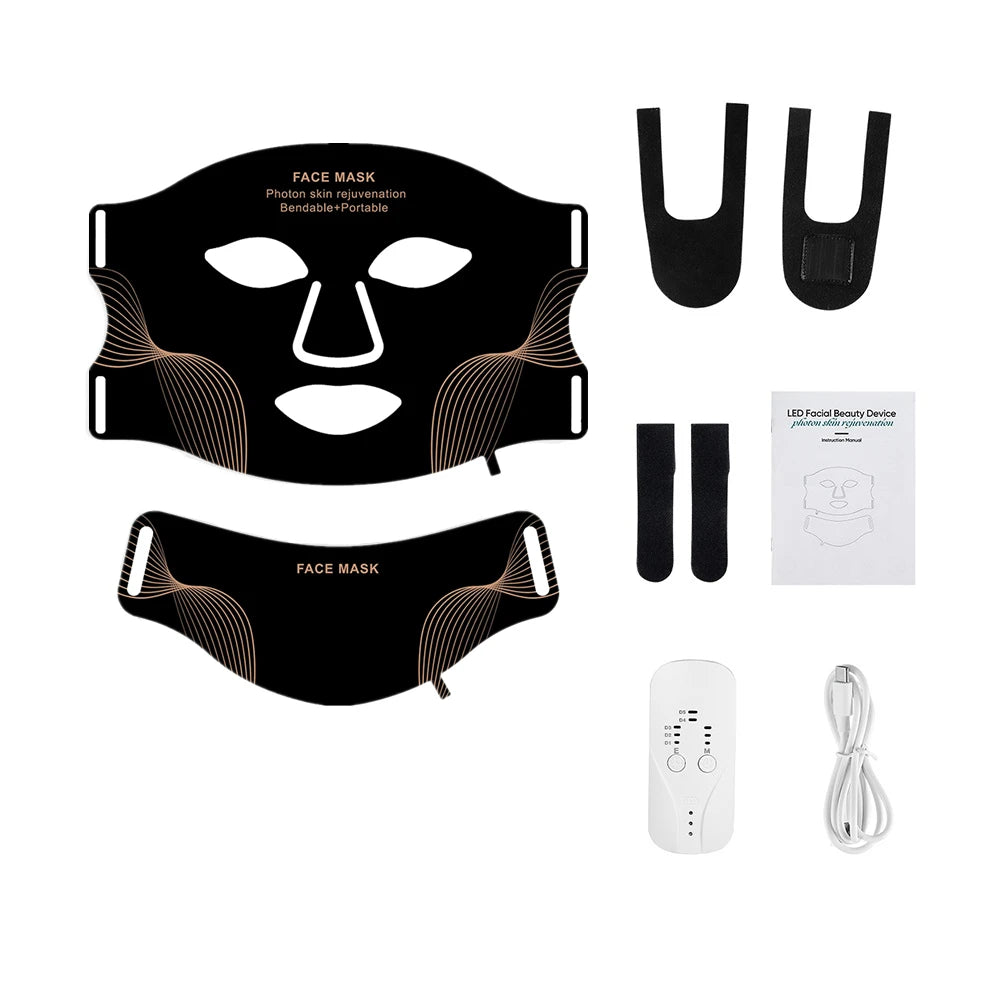 7-Color LED Red Light Therapy Face Mask