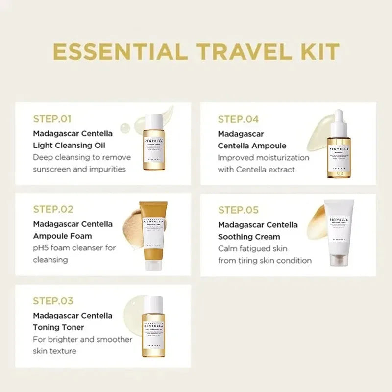 Centella Glow Travel Skincare Set (5-Piece)