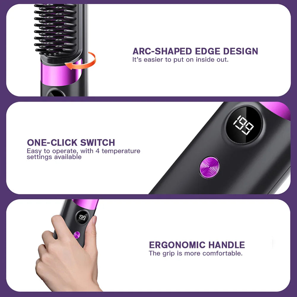 Cordless Hair Straightener Brush