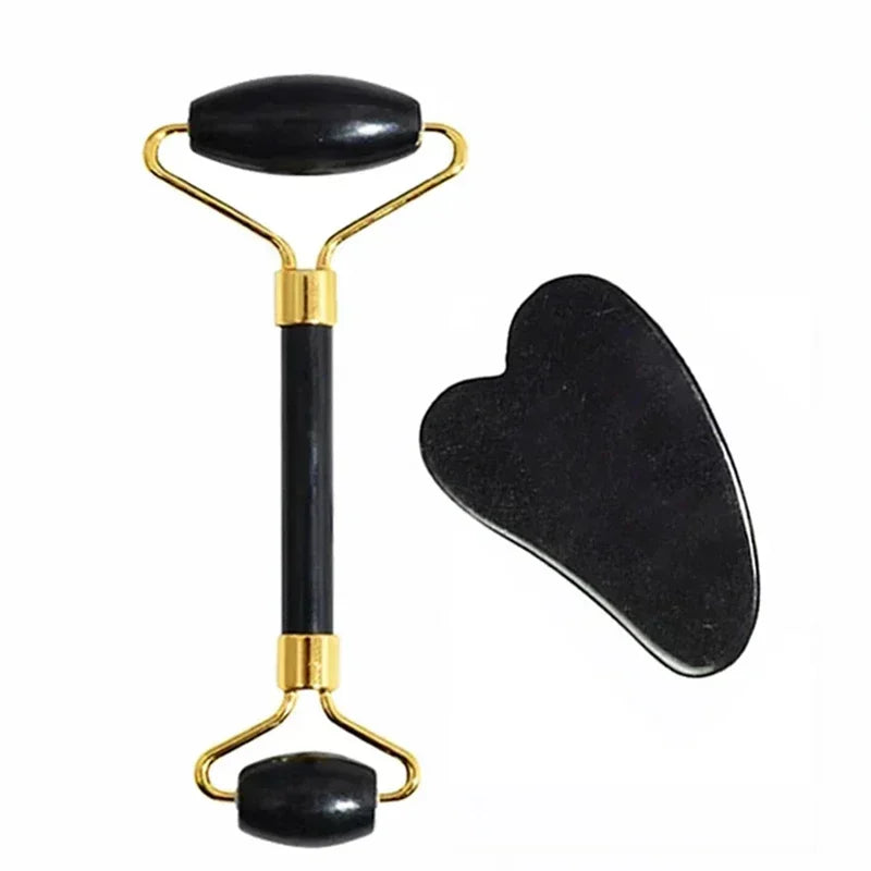 Jade Roller & Gua Sha Facial Massage Set