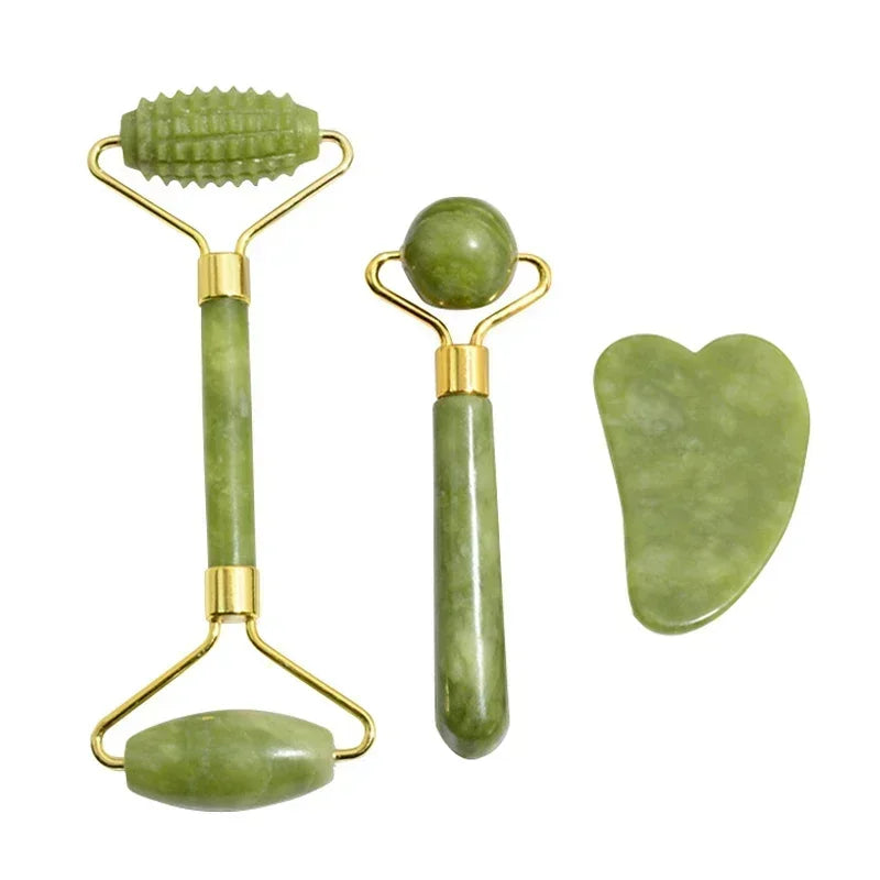 Jade Roller & Gua Sha Facial Massage Set
