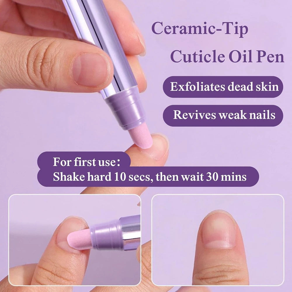 3-in-1 Cuticle Oil Pen — Pusher, Buffer & Nourisher