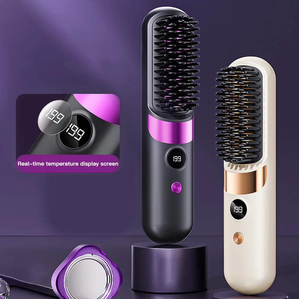 Cordless Hair Straightener Brush