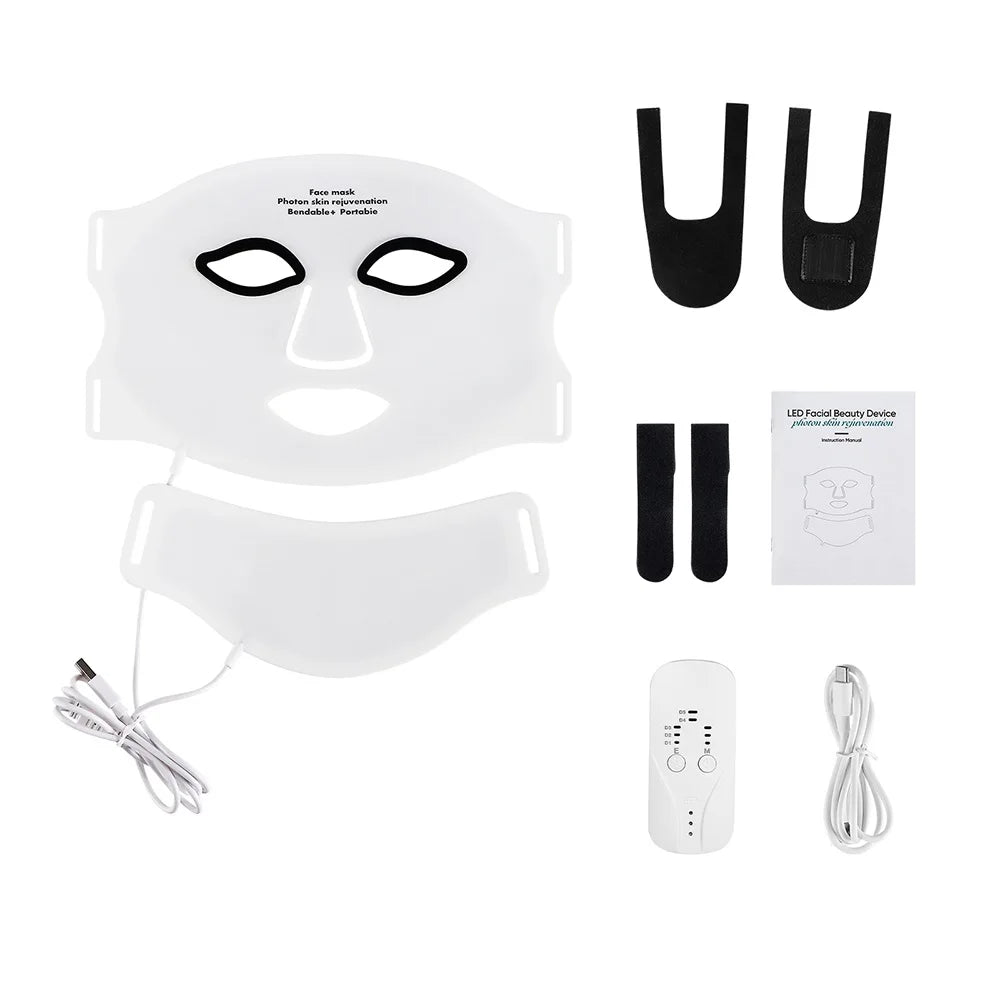 7-Color LED Red Light Therapy Face Mask