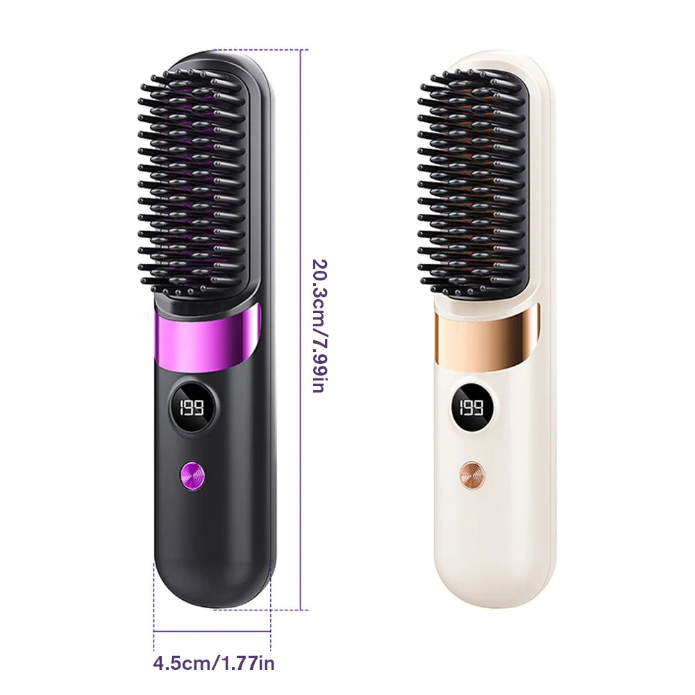 Cordless Hair Straightener Brush