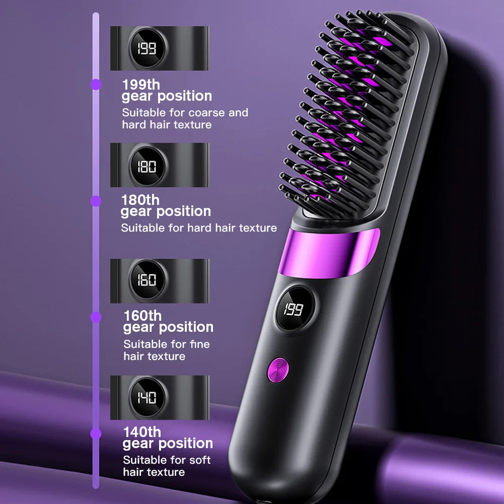 Cordless Hair Straightener Brush