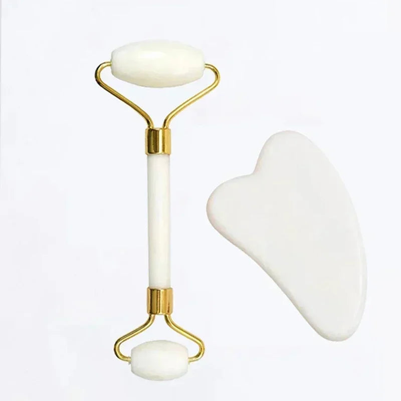 Jade Roller & Gua Sha Facial Massage Set