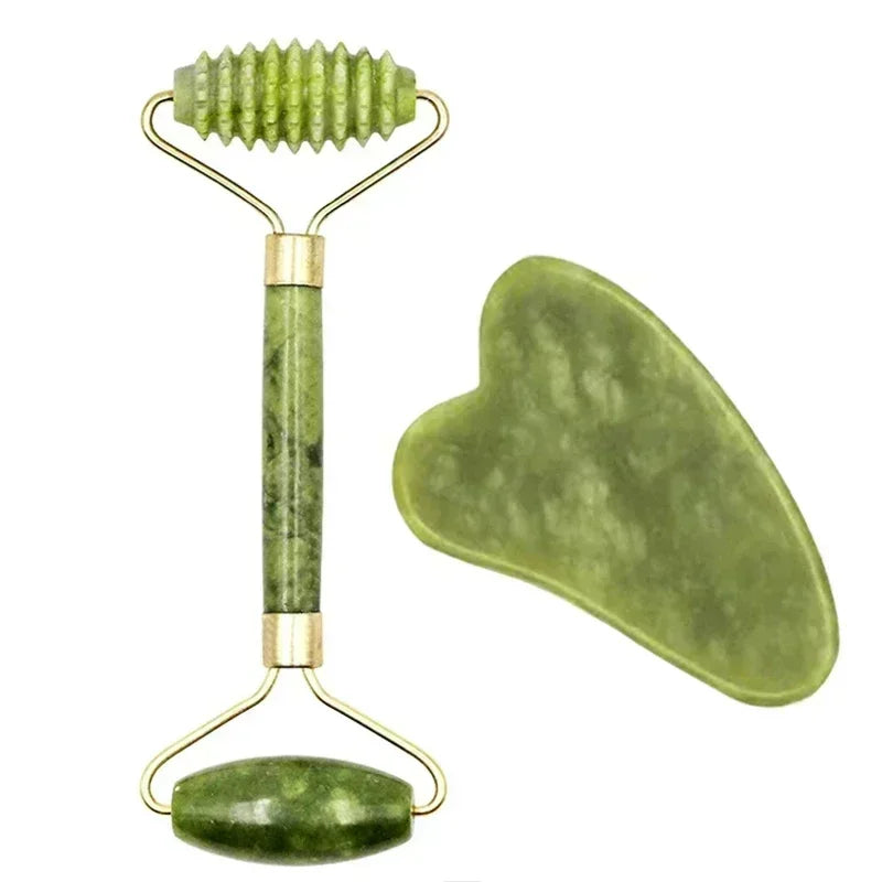 Jade Roller & Gua Sha Facial Massage Set
