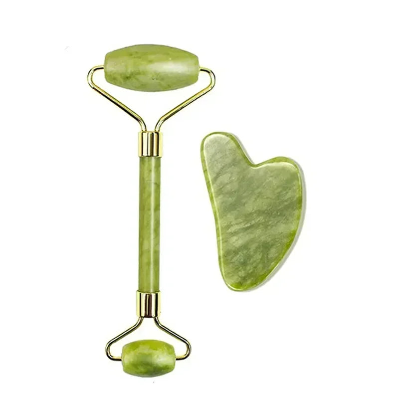 Jade Roller & Gua Sha Facial Massage Set