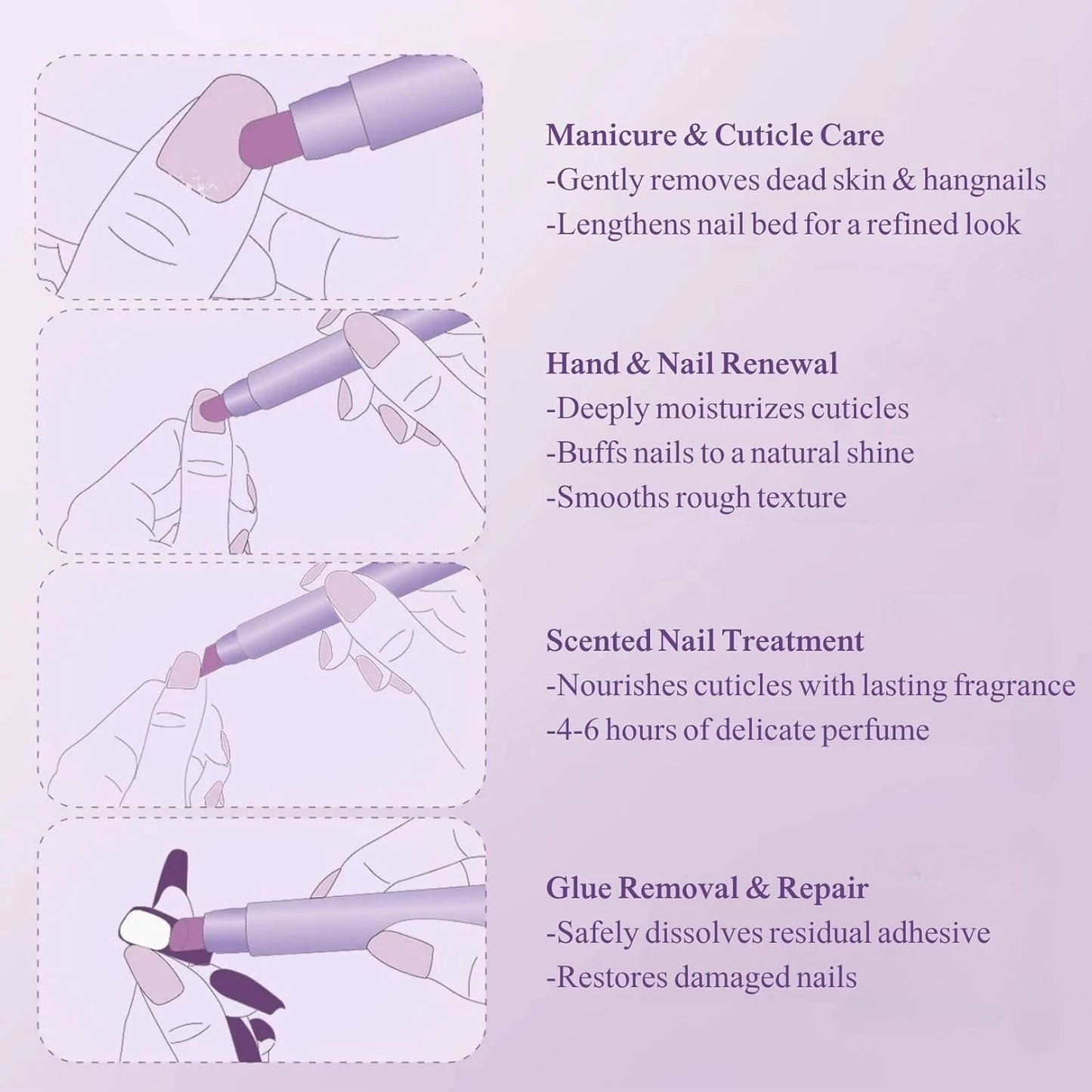 3-in-1 Cuticle Oil Pen — Pusher, Buffer & Nourisher