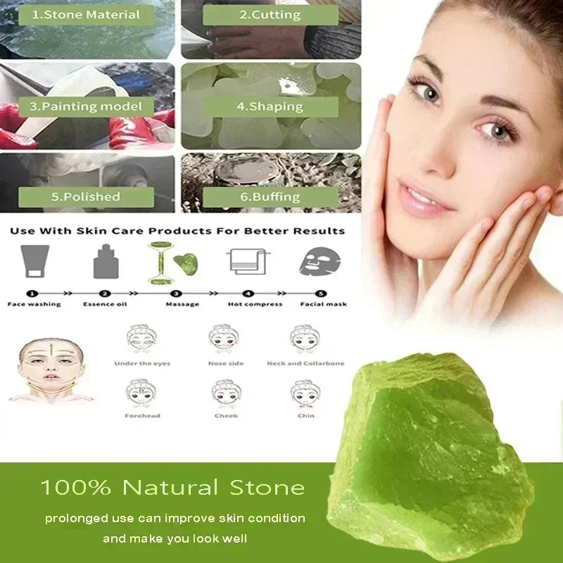 Jade Roller & Gua Sha Facial Massage Set