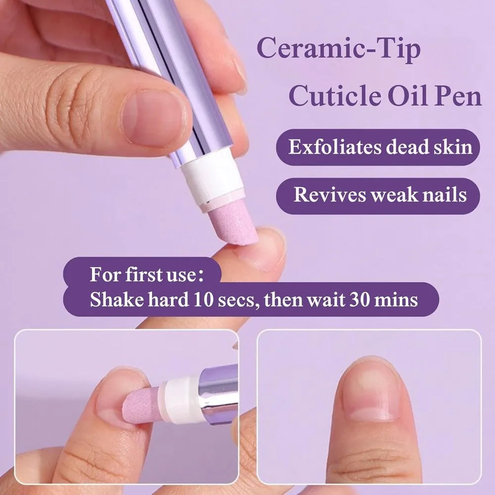 3-in-1 Cuticle Oil Pen — Pusher, Buffer & Nourisher
